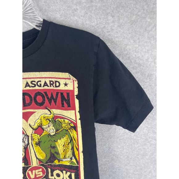We Love Fine Thor Loki T Shirt Mens M (Fits Like Small) Black Retro Style Marvel - Picture 4 of 9